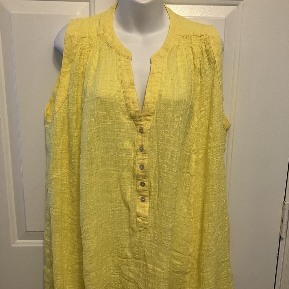 SEAFOLLY AUSTRALIA Sz Small Cotton Tunic Swim‎ Coverup Top Yellow Women's